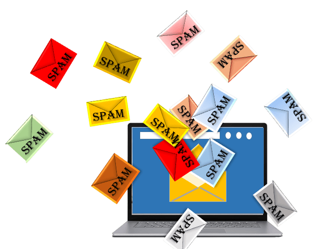 throwing spam mails