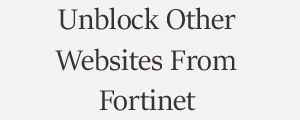 Unblock Website From Fortinet Cybersecurity Company Plans