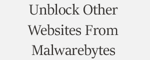 Unblock Website From Malwarebytes Antivirus Plans