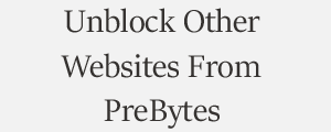 Unblock Website From PreBytes Cyber Security Services Plans