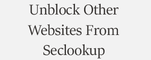 Unblock Website From SecLookup Digital Security Plans